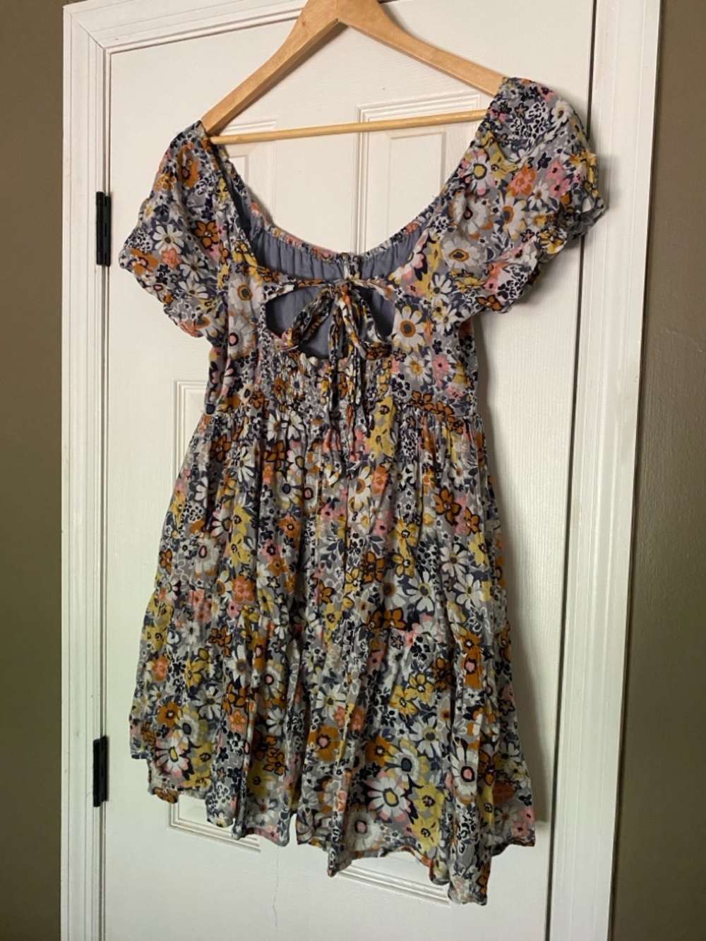 AMERICAN EAGLE - Boho Floral Babydoll Dress - Women's size M - Picture 4 of 9